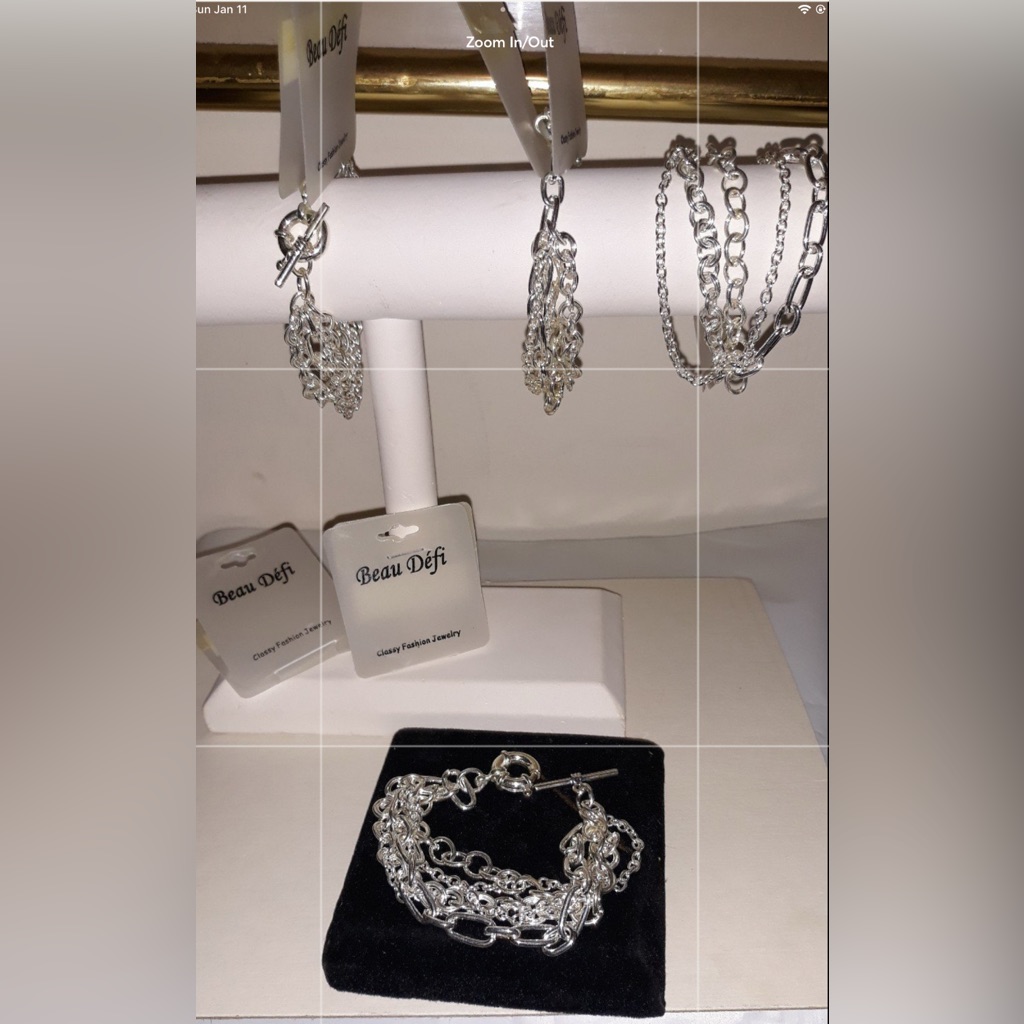 4pc Retro Silver Multi Chain Bracelet Unsex Classy High End Fashion Nw Lt#2000ev